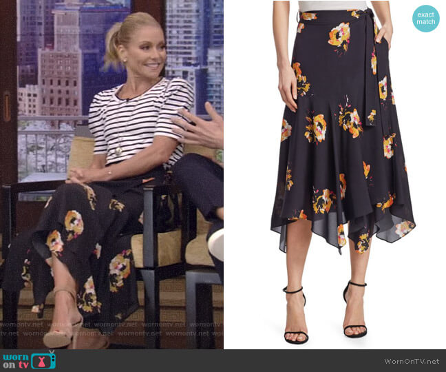 ALC Borden Midi Skirt worn by Kelly Ripa on Live with Kelly and Mark