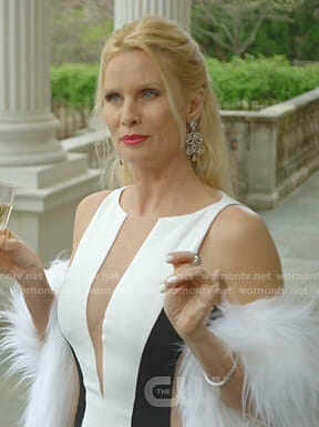 Alexis’s white mesh inset gown on Dynasty