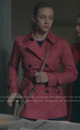 Betty’s pink trench coat on Riverdale