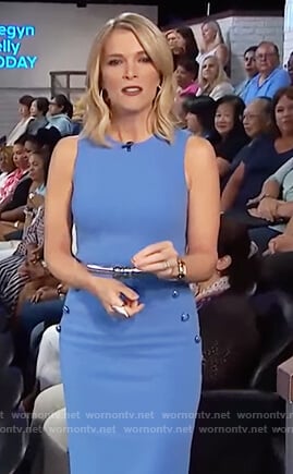 Megyn’s blue button detail sheath dress on Megyn Kelly Today
