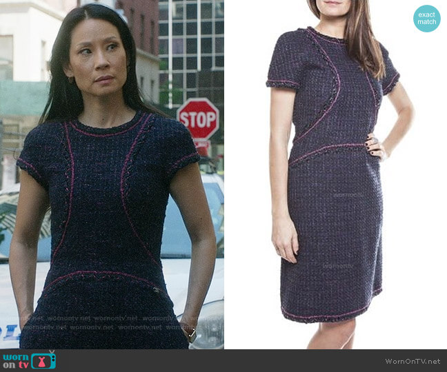 Chanel Tweed Dress worn by Joan Watson (Lucy Liu) on Elementary