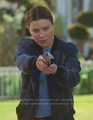 Chloe’s blue camo bomber jacket on Lucifer