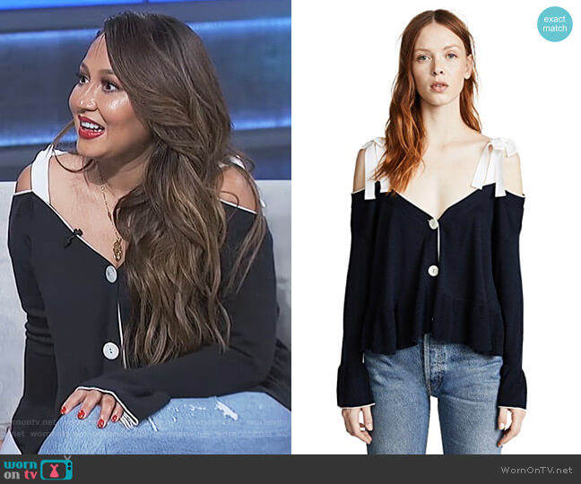 Cinq a Sept Tous Les Jours Colby Cardigan worn by Adrienne Houghton on The Real