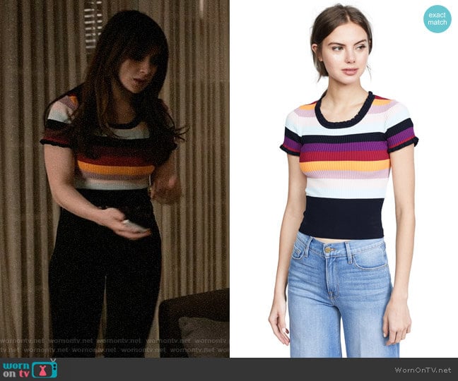 Cinq a Sept Nicolette Top worn by Allison McCord (Kathrine Herzer) on Madam Secretary