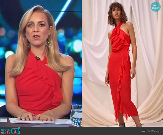 C/Meo Collective Elude Midi Dress worn by Carrie Bickmore on The Project