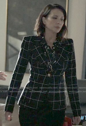 Deann’s black checked blazer on The Arrangement