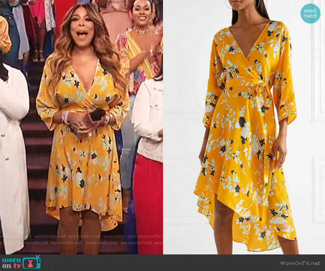 Diane von Furstenberg Eloise silk wrap dress worn by Wendy Williams on The Wendy Williams Show