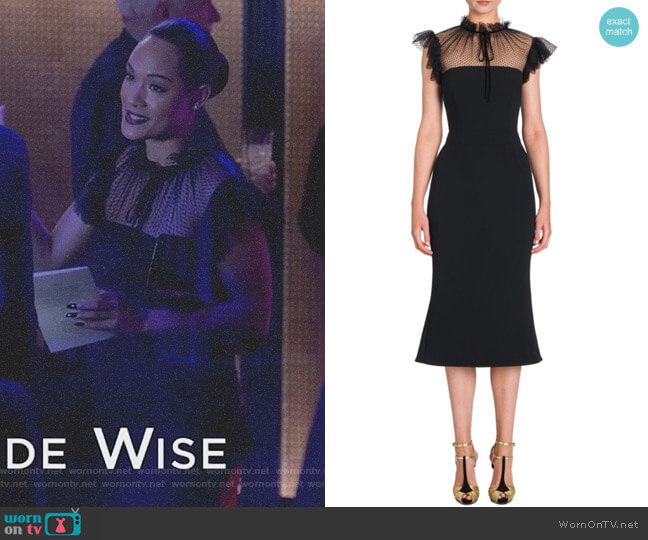 Dolce & Gabbana Tulle Accent Cady Dress worn by Anika Calhoun (Grace Gealey) on Empire