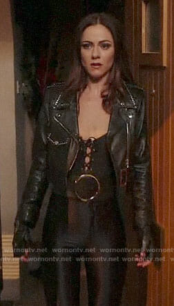Princess Eleanor’s studded leather jacket on The Royals