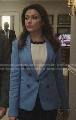 Emily’s blue blazer on Designated Survivor