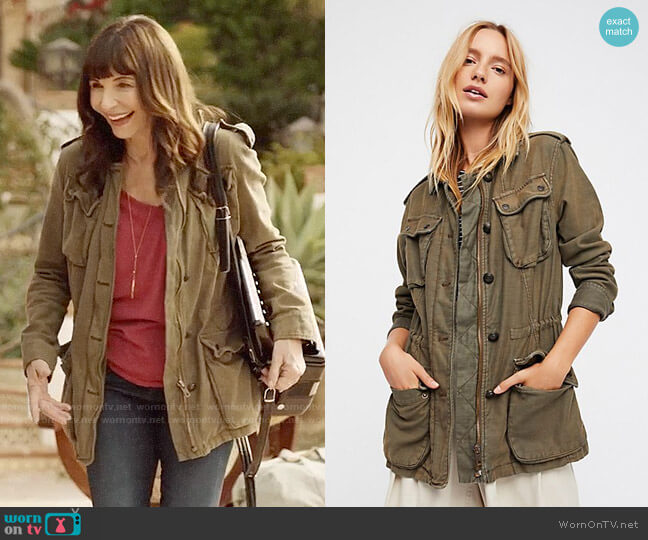 Free People Not Your Brothers Surplus Jacket worn by Gail Klostermann (Mary Steenburgen) on Last Man On Earth
