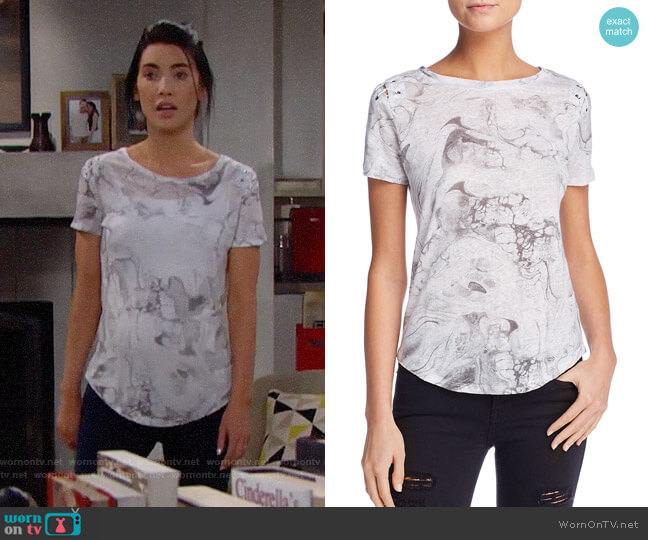 Generation Love Graham Tee worn by Steffy Forrester (Jacqueline MacInnes Wood) on The Bold and the Beautiful