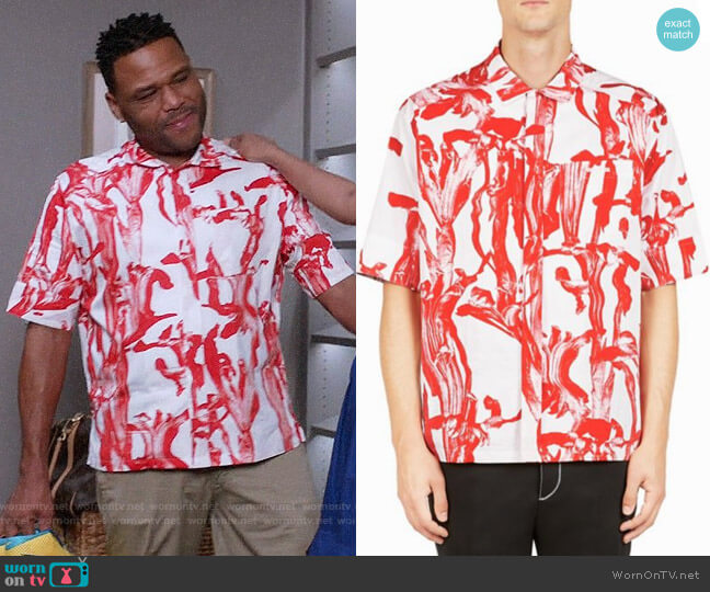 Givenchy Iris Floral Shirt worn by Andre Johnson (Anthony Anderson) on Black-ish