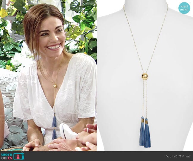 Gorjana Carmen Necklace worn by Victoria Newman (Amelia Heinle) on The Young and the Restless