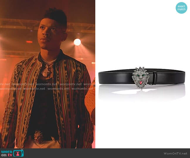 Gucci Large Lion Head Leather Belt worn by Hakeem Lyon (Bryshere Y. Gray) on Empire
