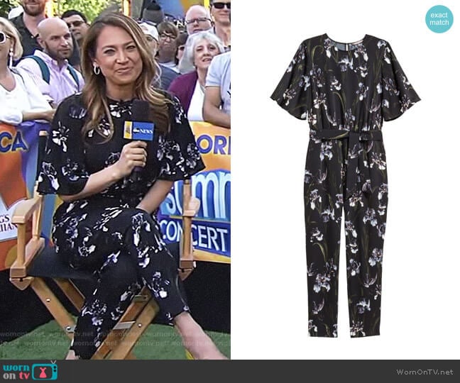 H&M Patterned Jumpsuit worn by Ginger Zee on Good Morning America
