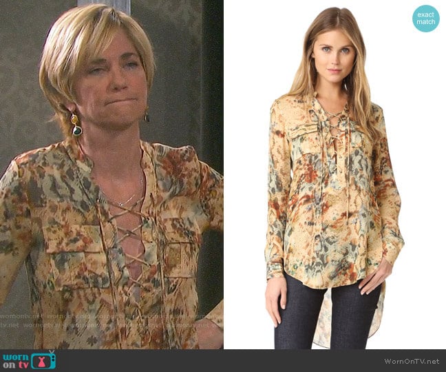 Haute Hippie Hellfire Top worn by Eve Donovan (Kassie DePaiva) on Days of our Lives