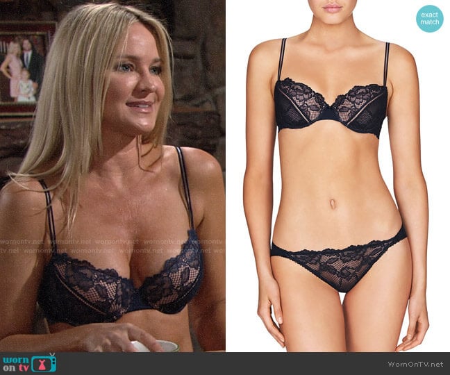 Heidi Klum Intimates Petunia Passion Contour Demi Bra worn by Sharon Newman (Sharon Case) on The Young and the Restless