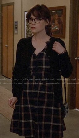 Jess’s plaid dress on New Girl