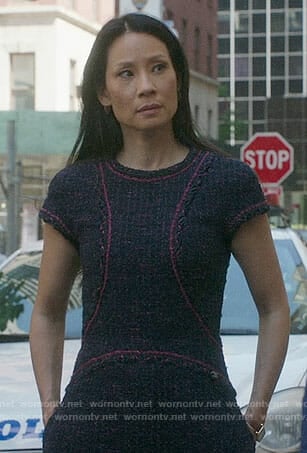 Joan’s purple tweed dress on Elementary