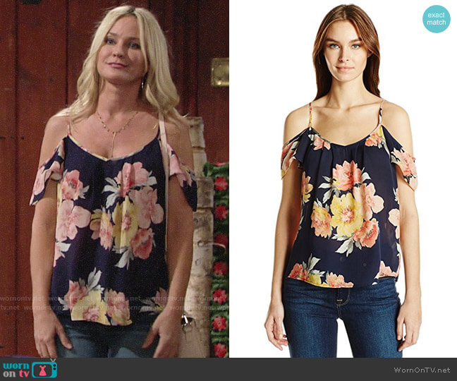 Joie Adorlee  Blouse worn by Sharon Newman (Sharon Case) on The Young and the Restless
