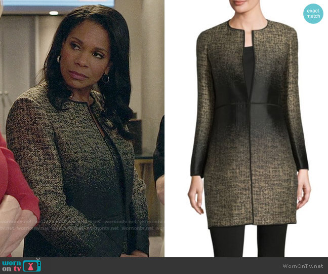 Lafayette 148 New York Erin Equinox Jacquard Jacket worn by Liz Reddick-Lawrence (Audra McDonald) on The Good Fight