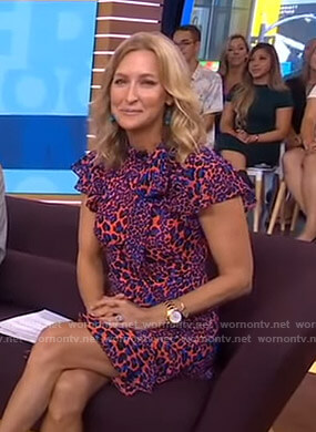Lara’s ruffled leopard print dress on Good Morning America