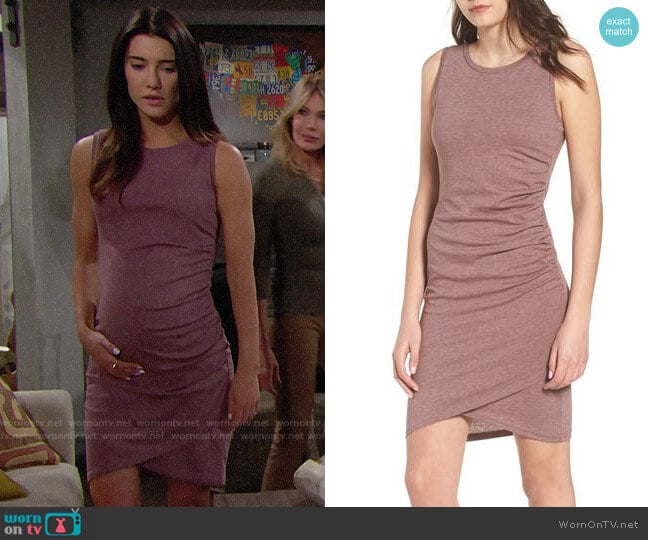 Leith Ruched Body-Con Tank Dress worn by Steffy Forrester (Jacqueline MacInnes Wood) on The Bold and the Beautiful
