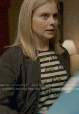 Liv’s stripe and flower print top on iZombie