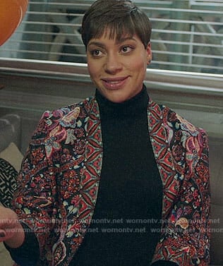 Lucca’s floral jacket on The Good Fight