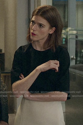 Maia’s black and white dress on The Good Fight