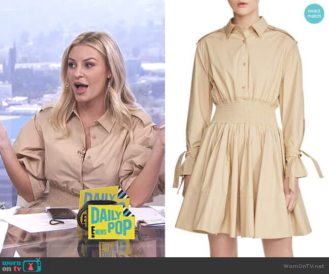 Maje Ralix Shirtdress worn by Morgan Stewart on E! News