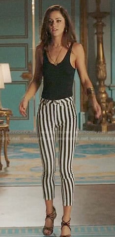 Princess Eleanor’s black and white striped jeans on The Royals