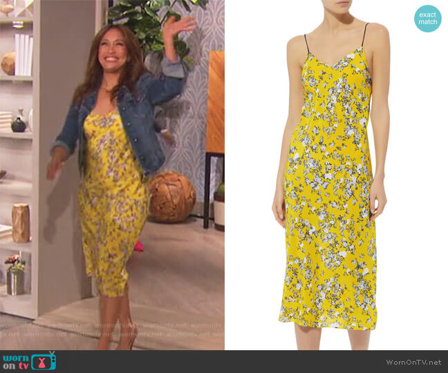 Rag & Bone Astrid Garden Slip Dress worn by Carrie Inaba on The Talk