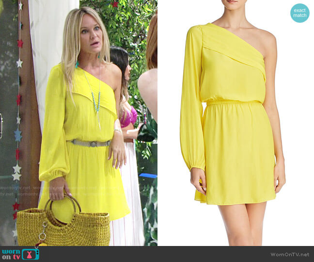 Ramy Brook x Martha Hunt Isla One-Shoulder Dress worn by Sharon Newman (Sharon Case) on The Young and the Restless