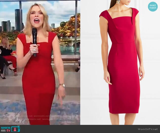 Roland Mouret Maltock Cap-Sleeve Sheath Dress worn by Megyn Kelly on Today