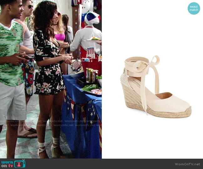 Soludos Wedge Lace Up Sandals worn by Lily Winters (Christel Khalil) on The Young and the Restless