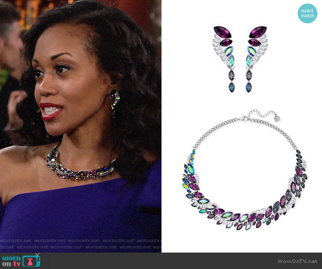 Swarovski Cosmic Earrings worn by Hilary Curtis (Mishael Morgan) on The Young and the Restless