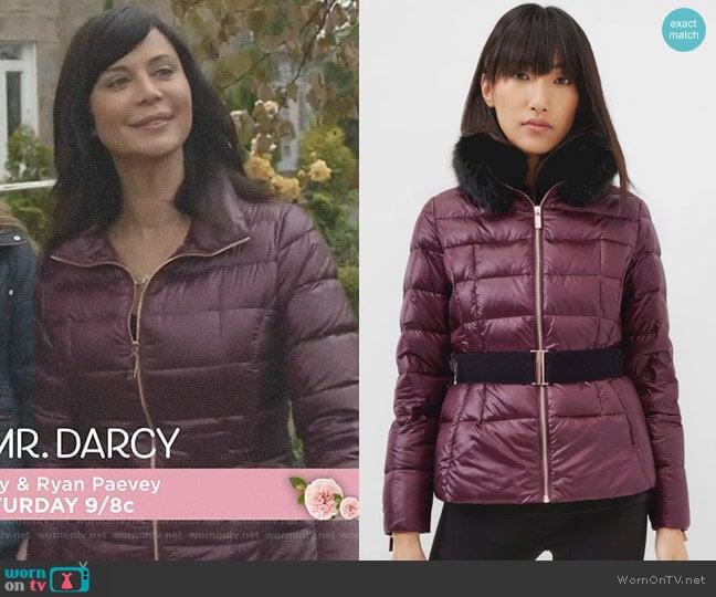 Ted Baker Junnie Quilted Down Filled Jacket worn by Cassandra Nightingale (Catherine Bell) on Good Witch