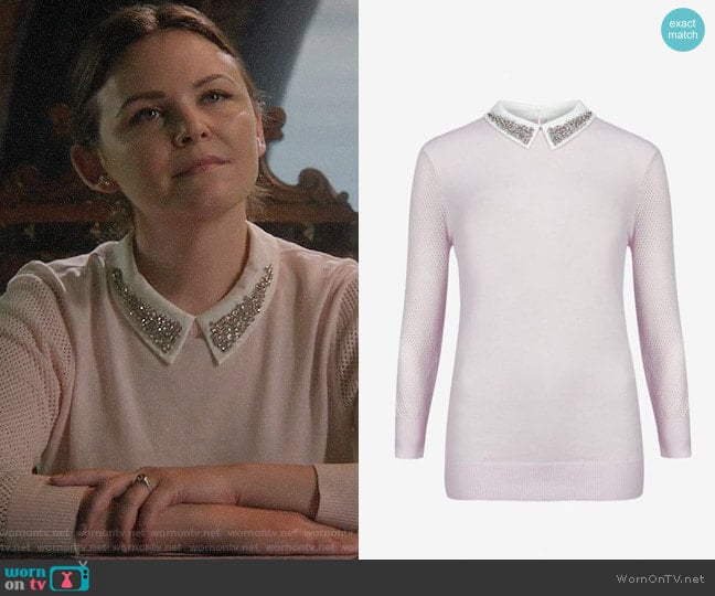 Ted Baker Embellished Collar Sweater worn by Mary Margaret (Ginnifer Goodwin) on Once Upon A Time