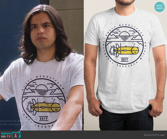Boaty McBoatface Launch T-shirt from Threadless worn by Cisco Ramon (Carlos Valdes) on The Flash