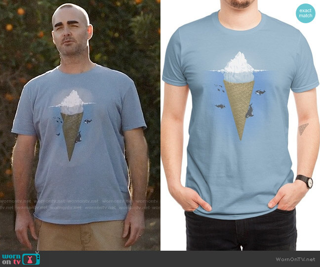 Hidden Part of Icebergs T-shirt from Threadless worn by Phil Miller (Will Forte) on Last Man On Earth