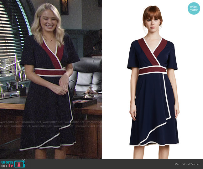 Tory Burch Peggy Wrap Dress worn by Abby Newman (Melissa Ordway) on The Young and the Restless
