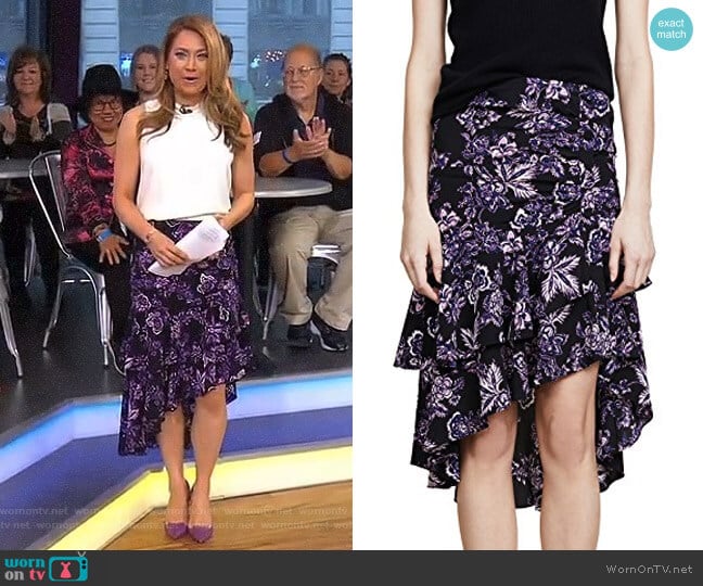Veronica Beard Dane Skirt worn by Ginger Zee on Good Morning America