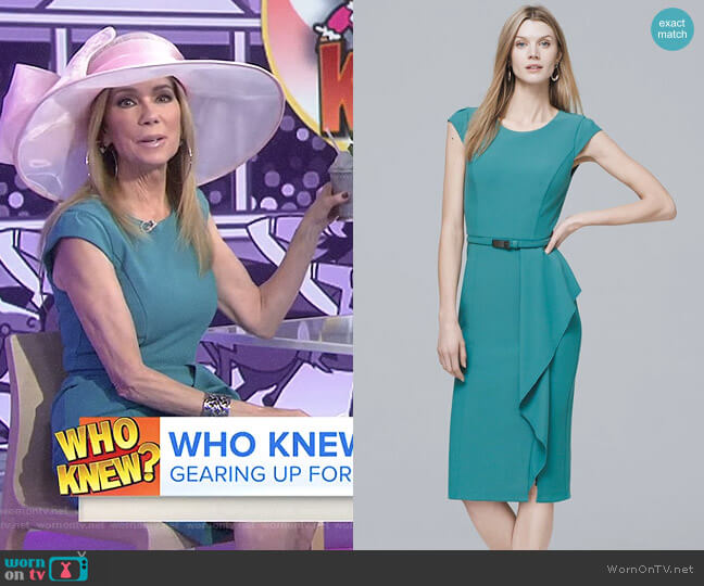 White House Black Market Body Perfecting Flounce Detail Dress worn by Kathie Lee Gifford on Today