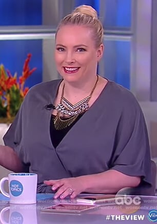 Meghan’s gray wrap jumpsuit on The View