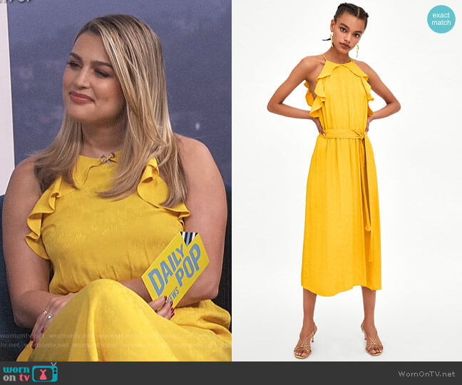 Zara Long Jacquard Dress worn by Carissa Loethen Culiner on E! News