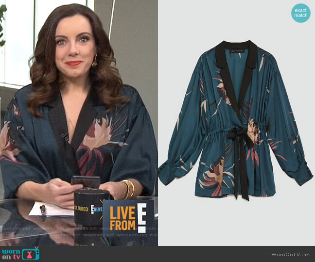 Zara Print Jacket worn by Melanie Bromley on E! News