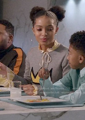 Zoey’s crown sweater on Black-ish