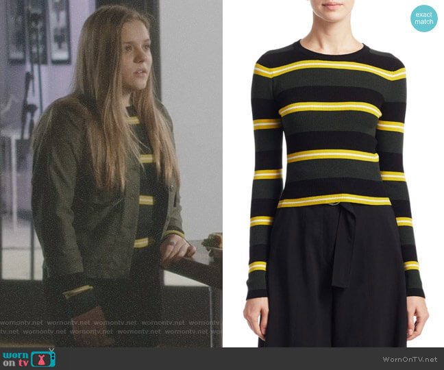 ALC Shea Stripe Crewneck Sweater worn by Daphne Conrad (Maisy Stella) on Nashville